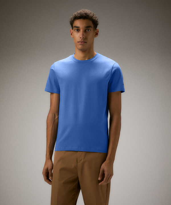 T-Shirt aus Baumwoll-Stretch mit Logodruck - Peuterey