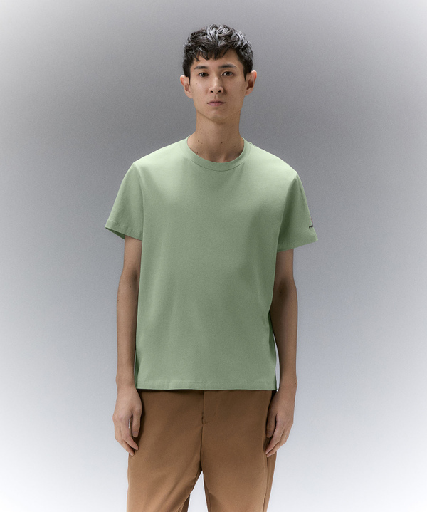 Stretch cotton t-shirt with printed logo - Peuterey