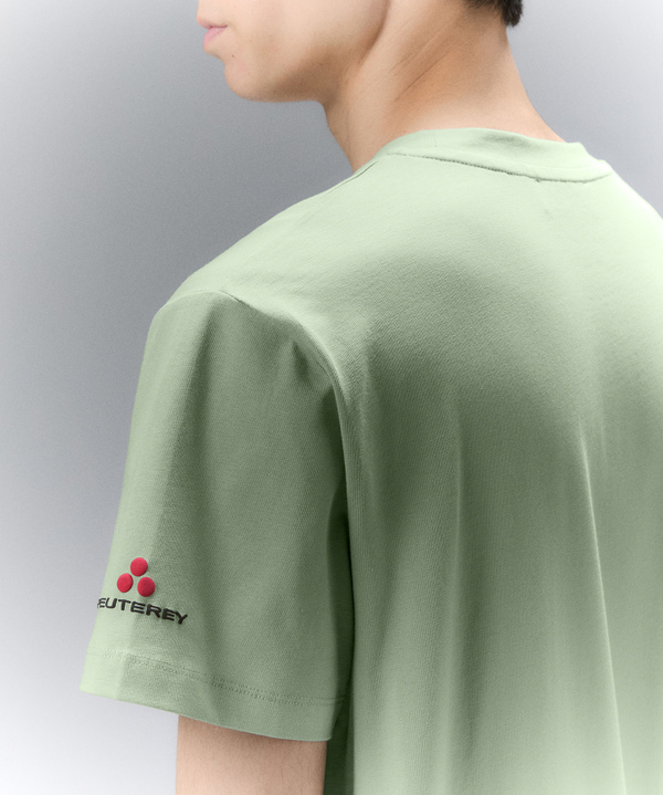 Stretch cotton t-shirt with printed logo - Peuterey
