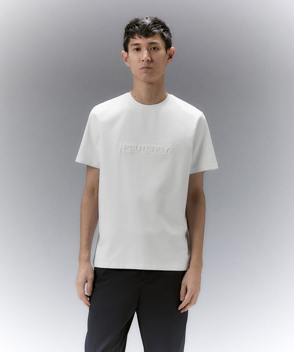 T-Shirt mit geprägtem Schriftzug - Peuterey