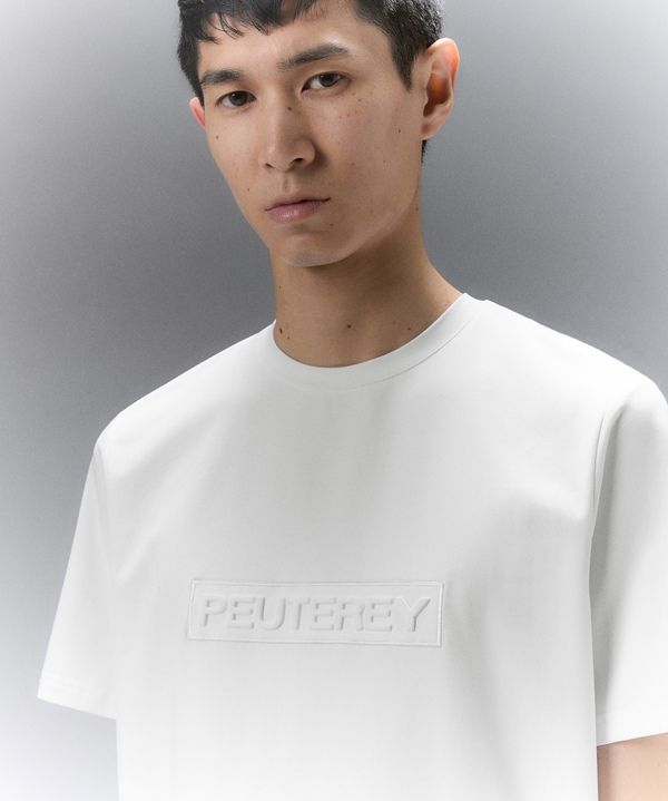 T-Shirt mit geprägtem Schriftzug - Peuterey