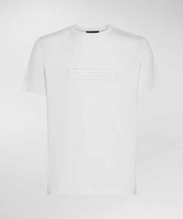 T-Shirt mit geprägtem Schriftzug - Peuterey