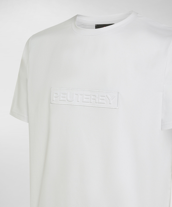 T-Shirt mit geprägtem Schriftzug - Peuterey