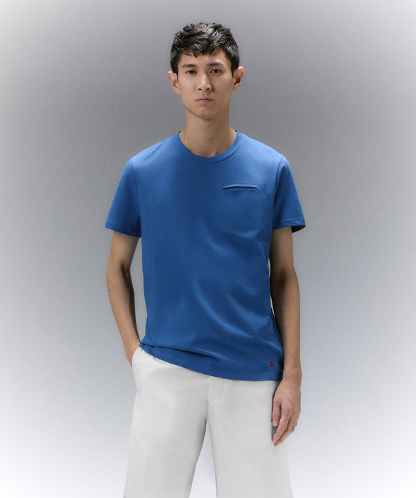 T-shirt con taschino in cotone fiammato - Peuterey