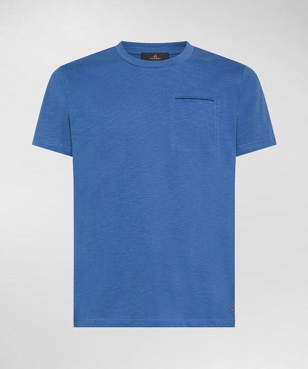 T-shirt con taschino in cotone fiammato - Peuterey