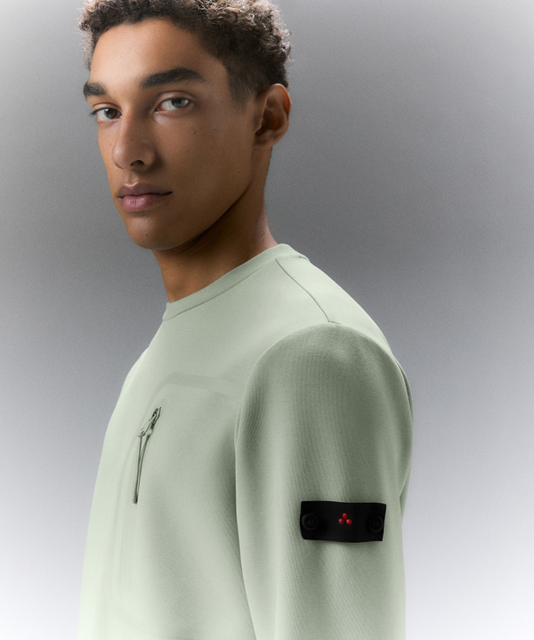 Crewneck sweatshirt with breast pocket and piping - Peuterey
