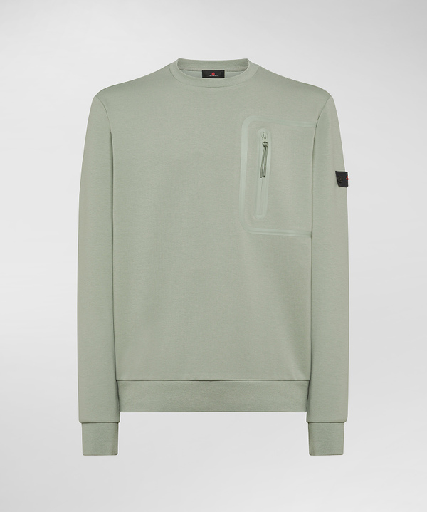 Crewneck sweatshirt with breast pocket and piping - Peuterey