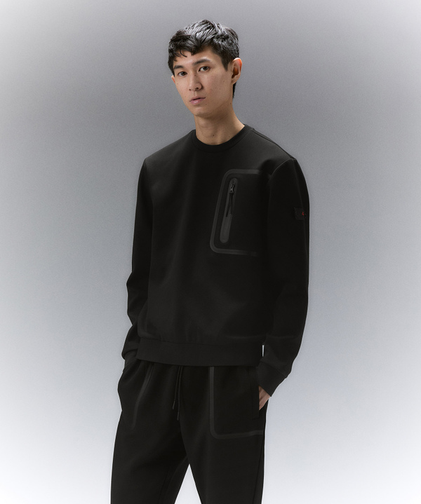 Crewneck sweatshirt with breast pocket and piping - Peuterey