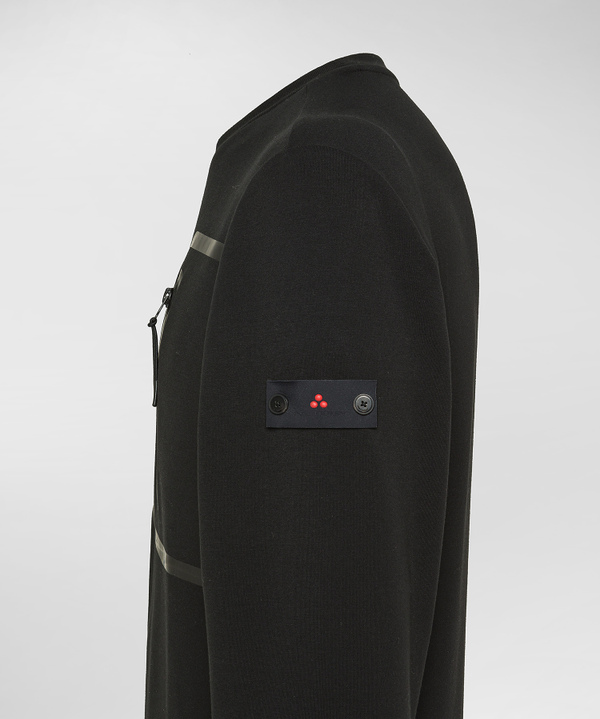 Crewneck sweatshirt with breast pocket and piping - Peuterey