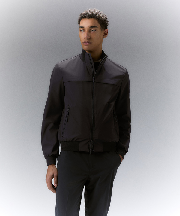Stretch bomber jacket with contrasting details - Peuterey