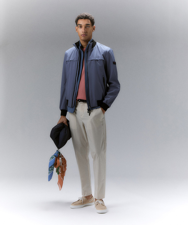 Stretch-Bomberjacke mit kontrastierenden Details - Peuterey