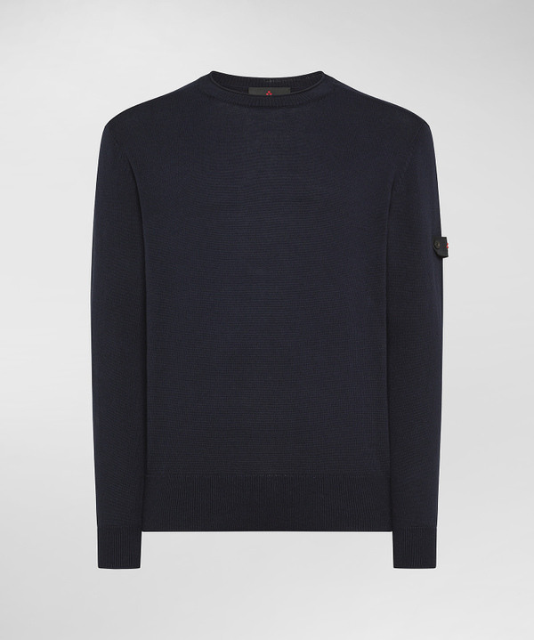 Pullover mit Rundhalsausschnitt aus Baumwolltrikot - Peuterey