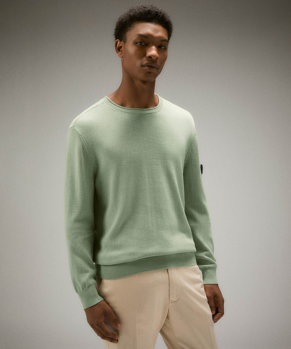 Cotton knit crew-neck sweater - Peuterey