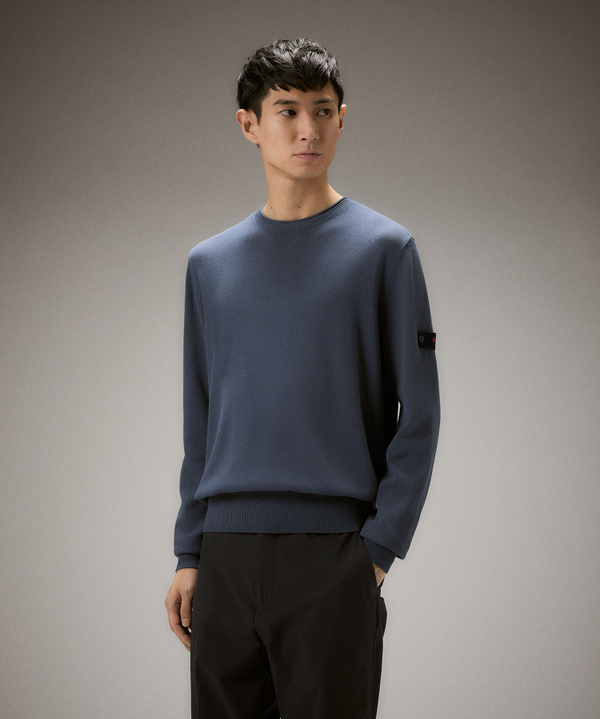Cotton knit crew-neck sweater - Peuterey