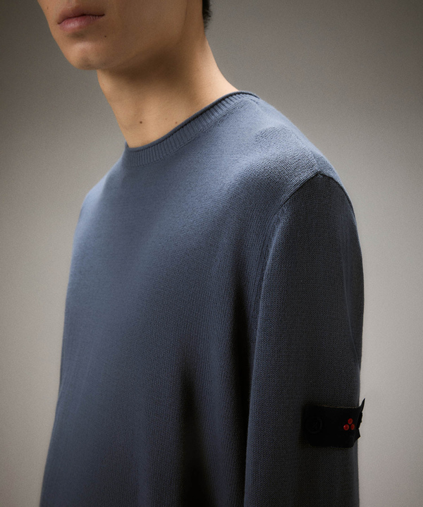 Cotton knit crew-neck sweater - Peuterey