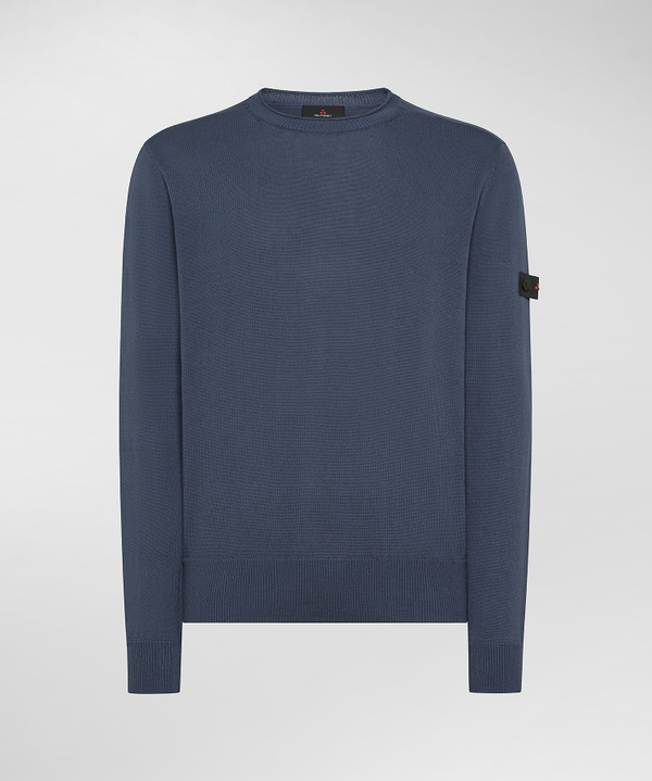 Cotton knit crew-neck sweater - Peuterey