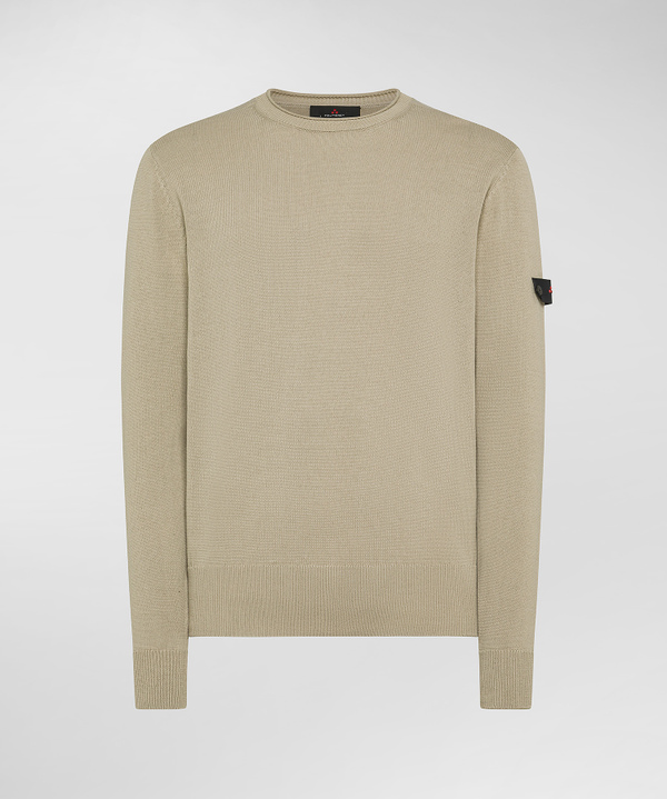 Cotton knit crew-neck sweater - Peuterey