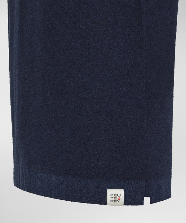 Terry-effect cotton and nylon blend knit polo shirt - Peuterey