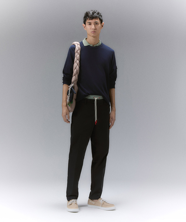 Terry-effect knit long-sleeve sweater - Peuterey