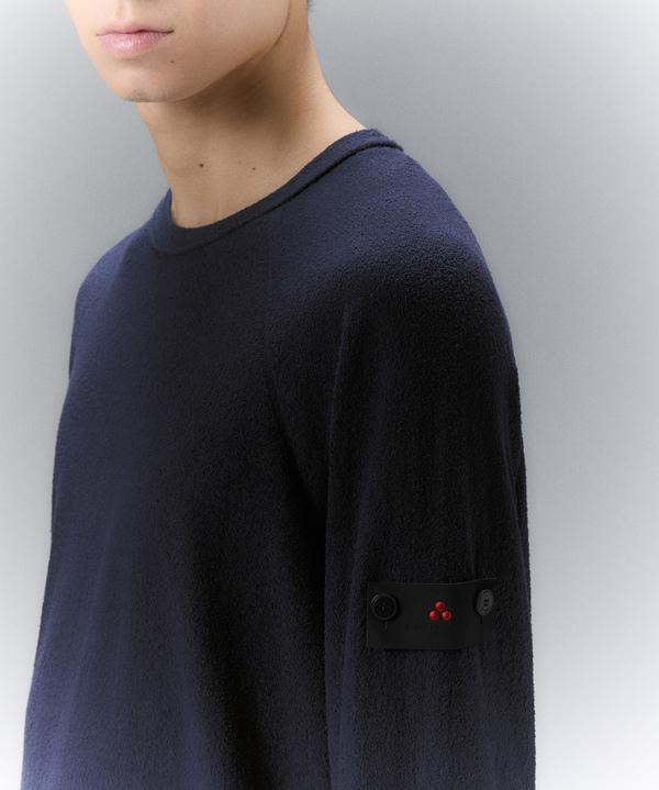 Terry-effect knit long-sleeve sweater - Peuterey