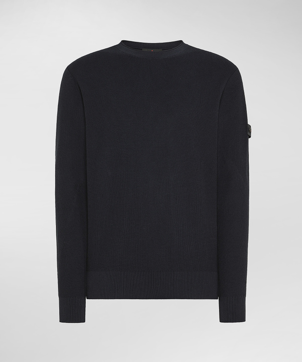 Maglia in tricot di cotone a costa inglese - Peuterey