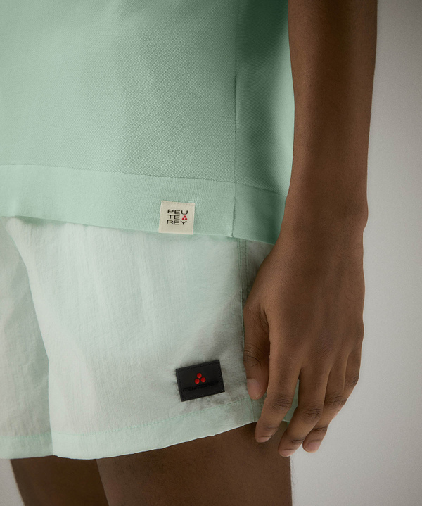 Poloshirt aus 100 % Baumwolltrikot, mit Piqué-Muster - Peuterey
