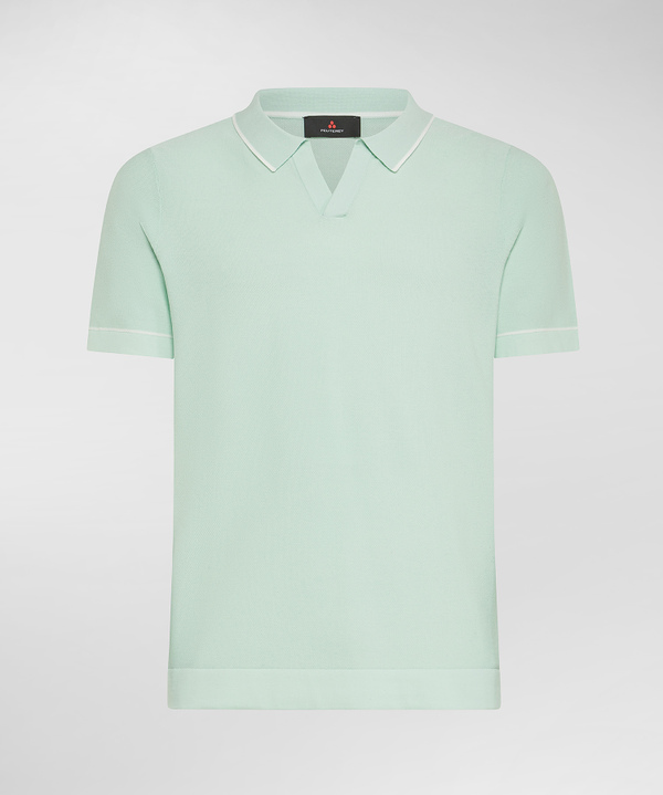 Poloshirt aus 100 % Baumwolltrikot, mit Piqué-Muster - Peuterey