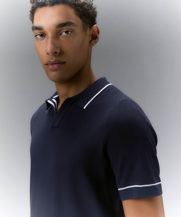 Poloshirt aus 100 % Baumwolltrikot, mit Piqué-Muster - Peuterey
