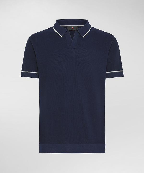 Poloshirt aus 100 % Baumwolltrikot, mit Piqué-Muster - Peuterey