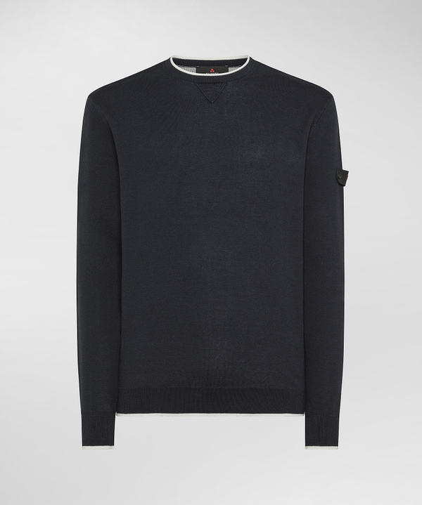 Pullover aus Baumwoll-Nylon-Mischgewebe mit Plüsch-Effekt - Peuterey
