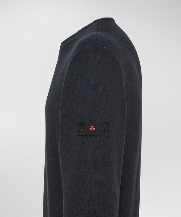 Pullover aus Baumwoll-Nylon-Mischgewebe mit Plüsch-Effekt - Peuterey