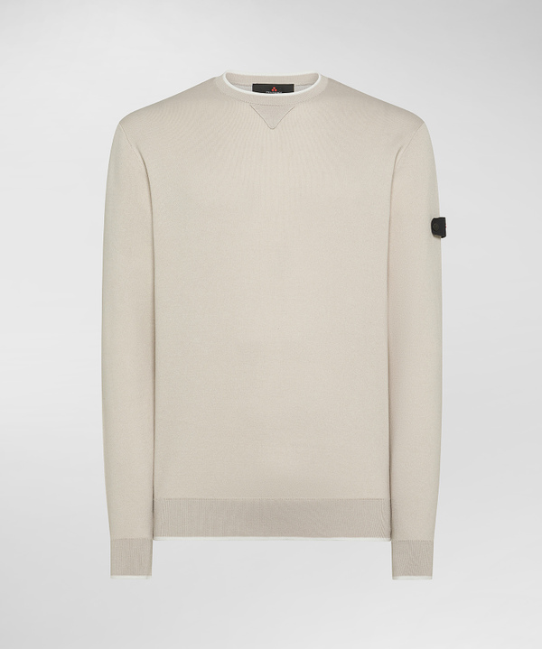 Cotton and nylon blend sweater with fleece effect - Peuterey