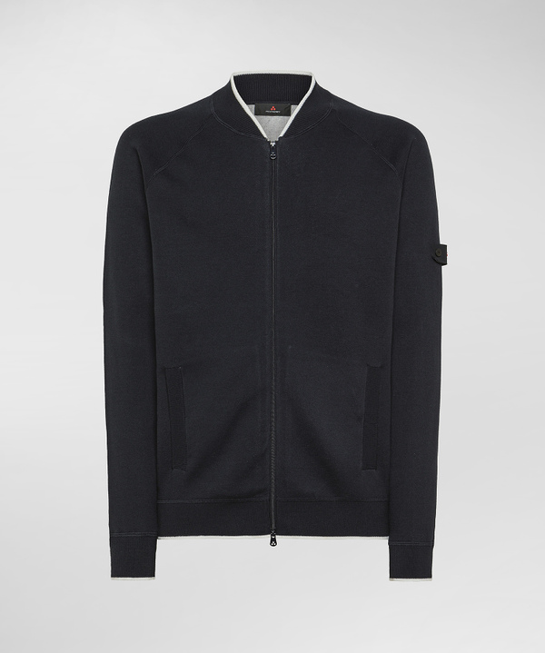 Maglia full zip effetto felpa - Peuterey