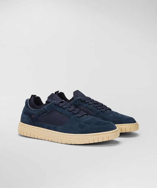 Suede and technical jersey sneakers - Peuterey