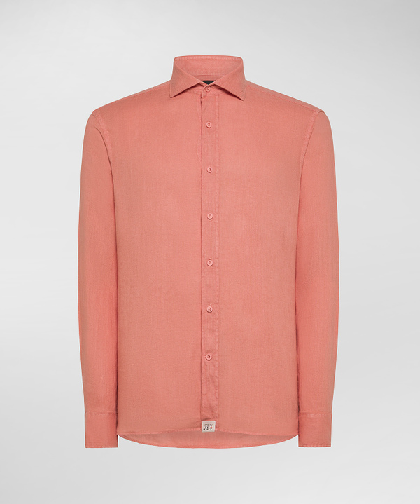 Garment-dyed linen shirt - Peuterey