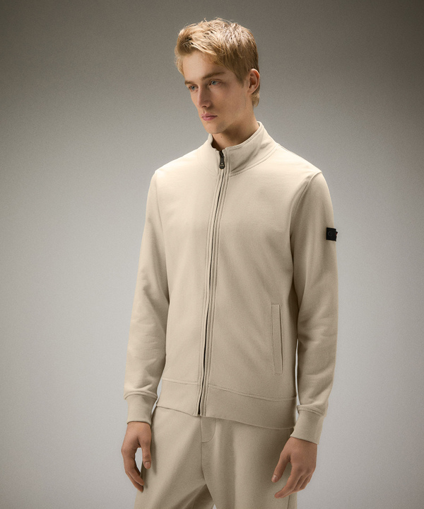 Sweatshirt mit Stehkragen und durchgehendem Reißverschluss - Peuterey