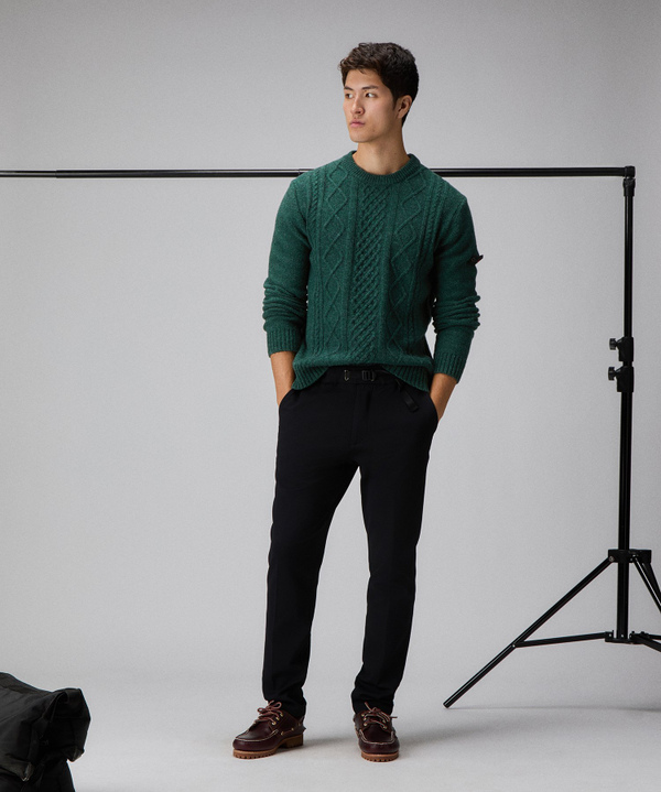 Shetland wool cable-knit jumper - Peuterey