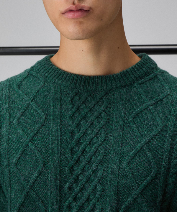 Shetland wool cable-knit jumper - Peuterey