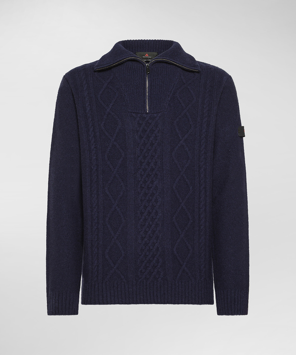 Shetland wool zipped pullover - Peuterey