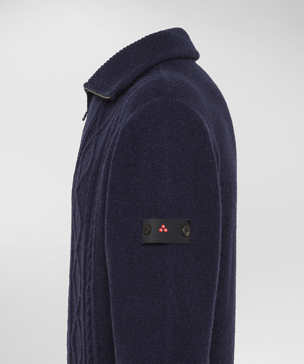 Shetland wool zipped pullover - Peuterey