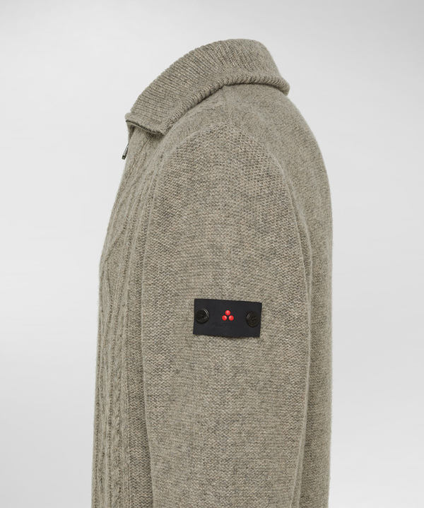 Shetland wool zipped pullover - Peuterey