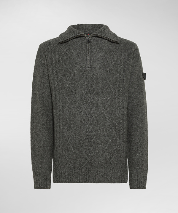 Shetland wool zipped pullover - Peuterey