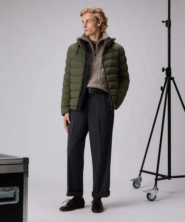 Stretch canvas short down jacket - Peuterey