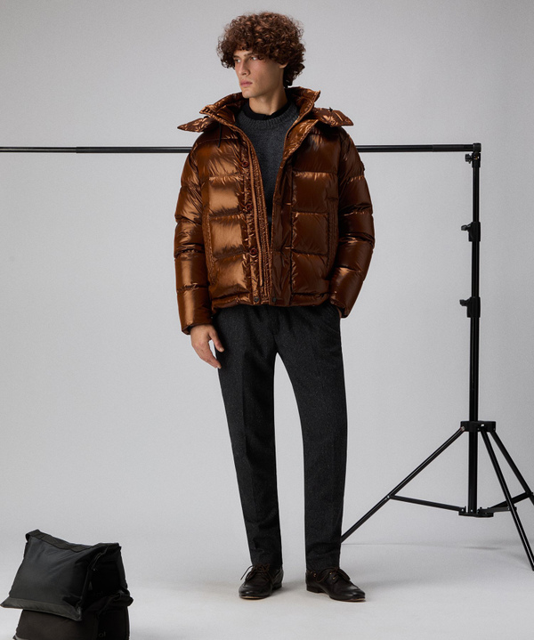 Iridescent down jacket with hood - Peuterey