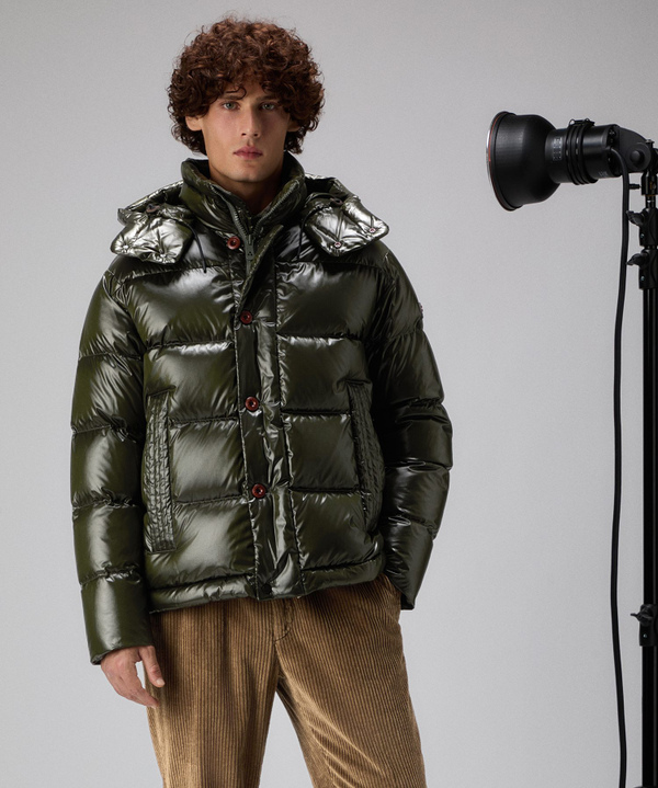 Iridescent down jacket with hood - Peuterey