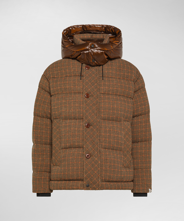 Double-fabric chequered down jacket - Peuterey