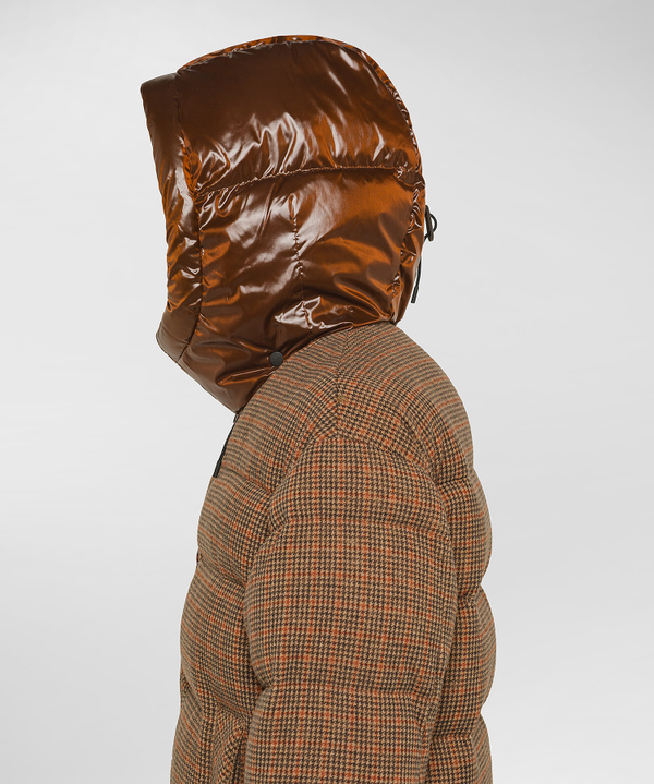 Double-fabric chequered down jacket - Peuterey