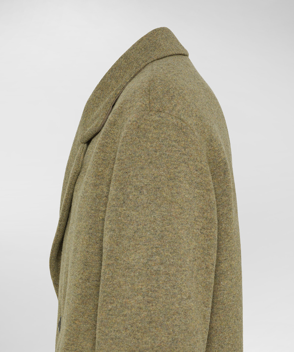 Cappotto doppiopetto in misto lana cardata - Peuterey
