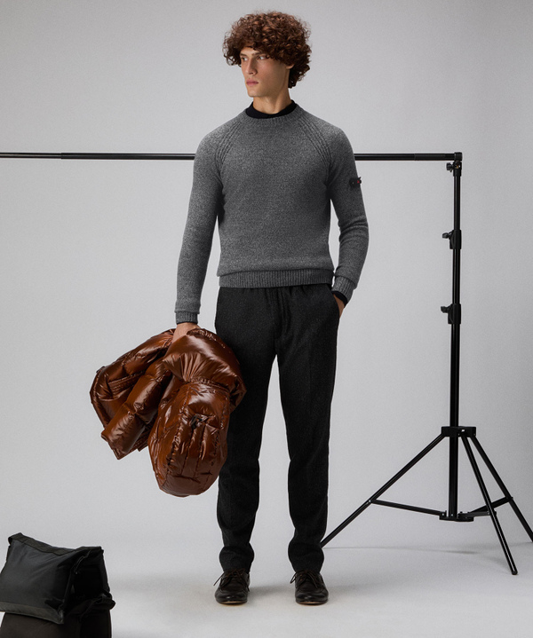 Stranded wool blend sweater - Peuterey