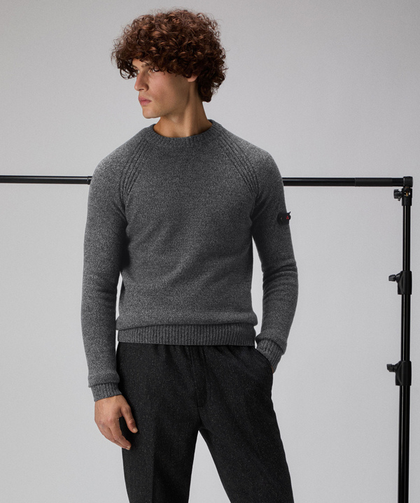 Stranded wool blend sweater - Peuterey